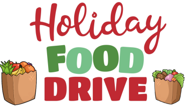 holiday food drive sign