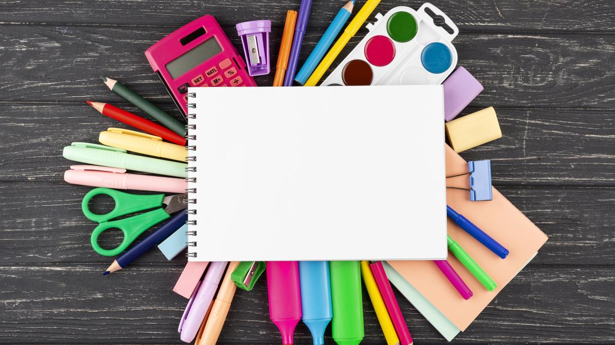 assorted school supplies