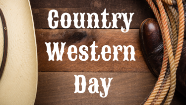 a cowboy hat and rope for country western day