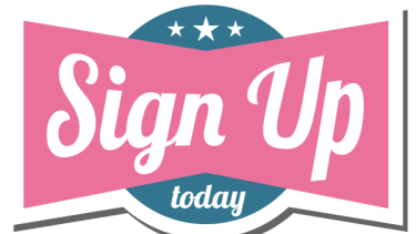 pink sign up today sign