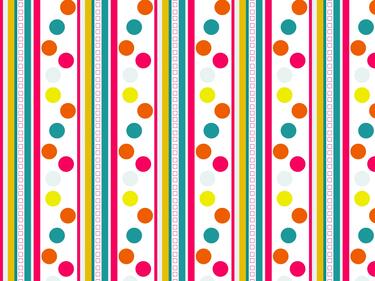 a pattern of stripes and polka dots