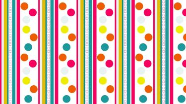 a pattern of stripes and polka dots