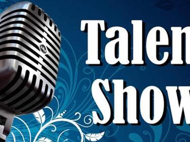 talent show sign with microphone