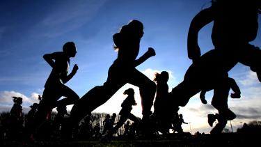 students running