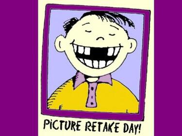 picture re-take day sign