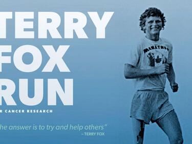 Terry fox run sign