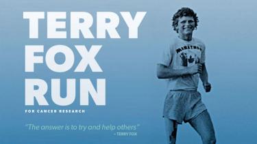 Terry fox run sign