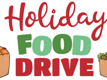 holiday food drive sign